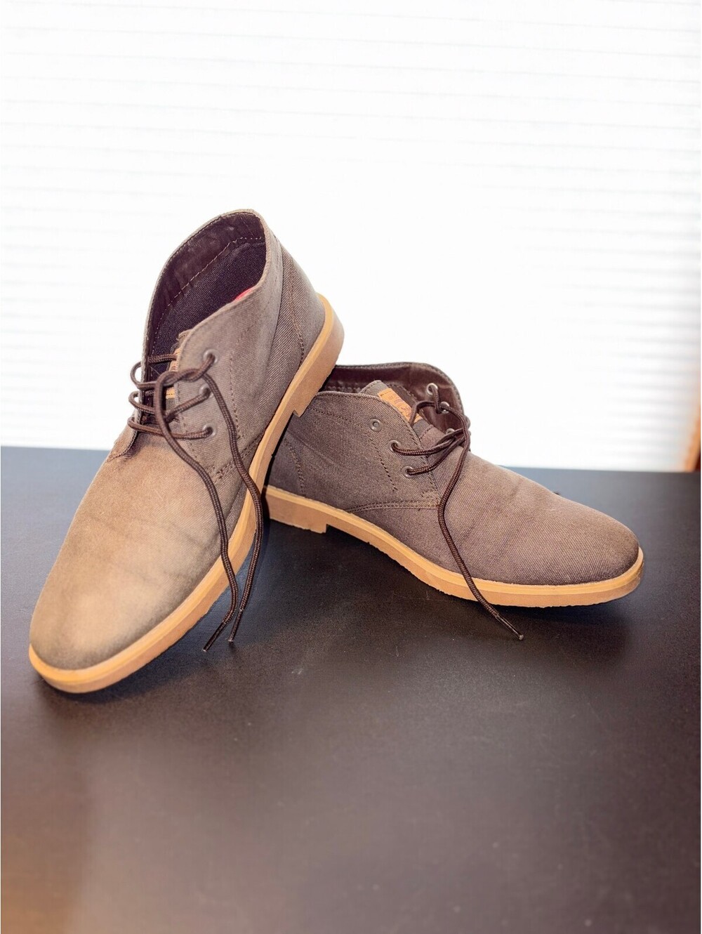 Levi's Men's Size 10 Brown Canvas Casual Lace Up Ankle Chukka Boots Shoes 1287